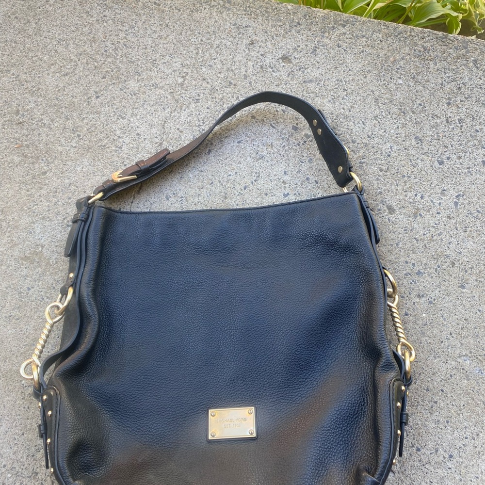Michael Kors Black Leather Hobo Bag
